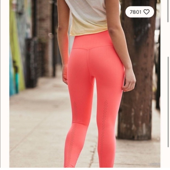 Free People M/L High-Rise 7/8 Length Good Karma
Leggings- Neon Coral Orange - Picture 9 of 10